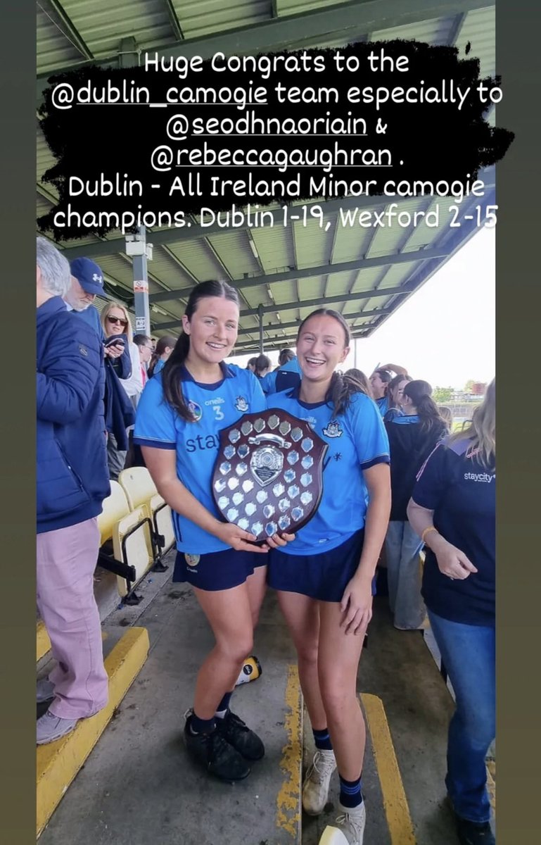 Well done to Rebecca & Seodhna on their All Ireland Shield win with the Dublin Minors this afternoon!

#NaomhÓlaf #UpTheDubs