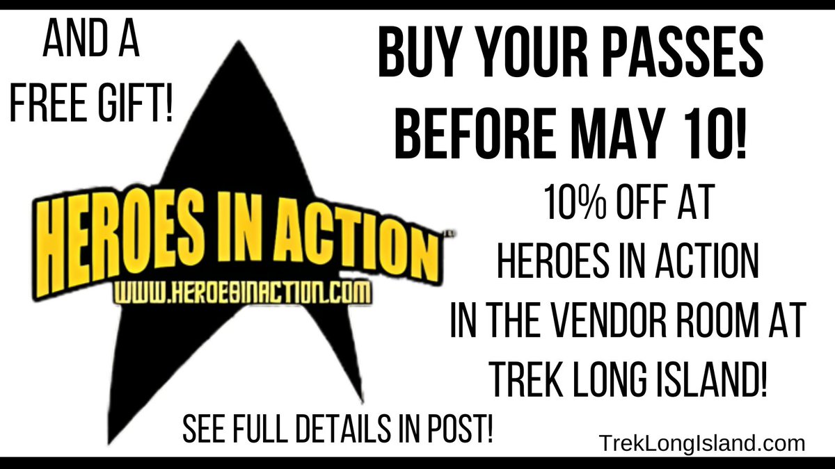 Only 5 day left until you miss out on Heroes in Action deal! Trek Long Island Treklongisland.com