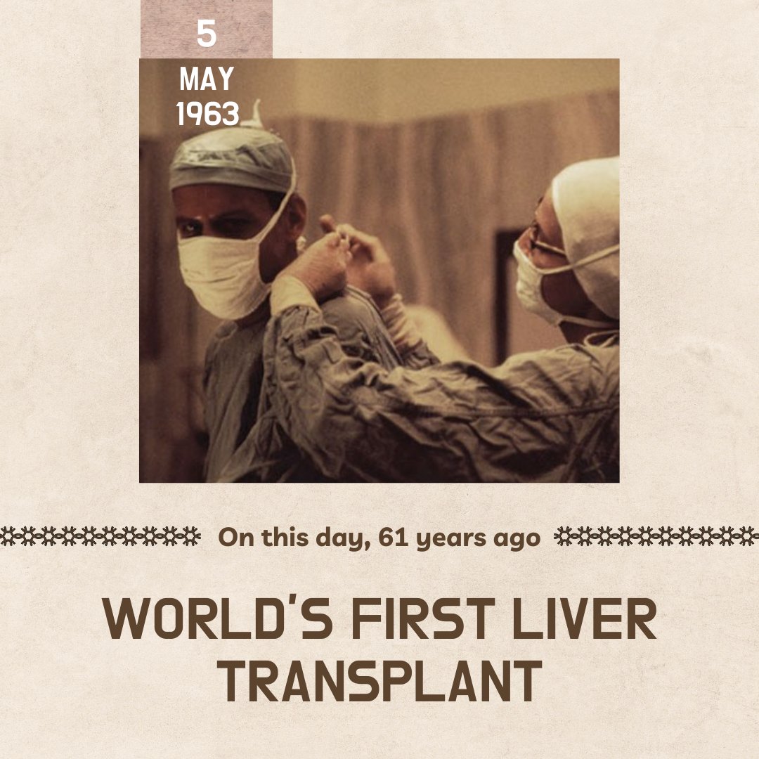61 years ago today, Dr. Thomas Starzl performed the world’s first liver transplant at the University of Colorado, saving thousands of lives since then. A historic milestone in medicine! 

#LiverTransplant #MedicalHistory