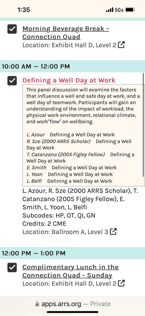 Amazing discussion this morning @ARRS_Radiology Wellness Summit! Thanks for including me! @LeaAzour @CatanzanoTara #ARRS24