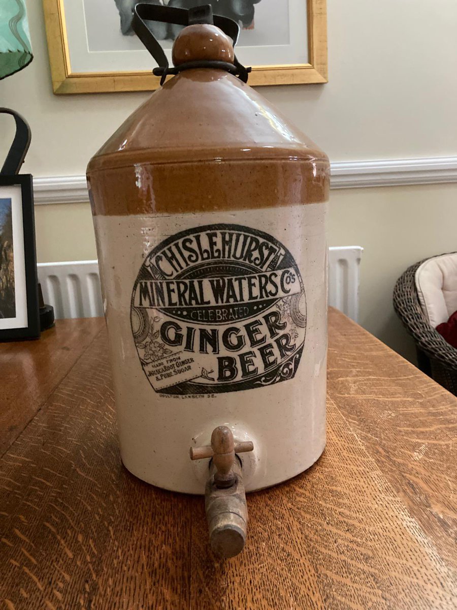 This 2ft high pottery flagon is a genuine throwback to the Chislehurst Mineral WaterWorks,formerly in ParkRd 1885-1988. It’s in excellent condition.If you’re interested in owning a piece of our past make an offer: Joanna.friel@chislehurst-society.org.uk by10.5.24.Highest bid wins