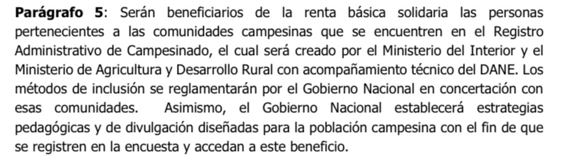 Muy preocupante este parágrafo del artículo 17 de la #ReformaPensional. Se aleja del espíritu del #PilarSolidario y da pie para ser utilizado como instrumento electoral.