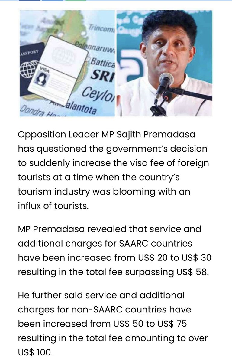 You can ridicule him, but don’t forget he was always the first to alert you on many things in this country! To all who are blinded by rhetorics, at least be open minded to be factual and listen to @sajithpremadasa #VFSScam #BondScamPart2VisaFeeScam newswire.lk/2024/04/18/opp…