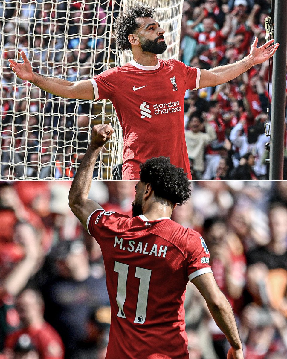 𝐌𝐨𝐡𝐚𝐦𝐞𝐝 𝐒𝐚𝐥𝐚𝐡 a marqué au moins 25 buts lors de six de ses sept dernières saisons à Liverpool ! 🤝👑 [@ESPNUK] #LFC