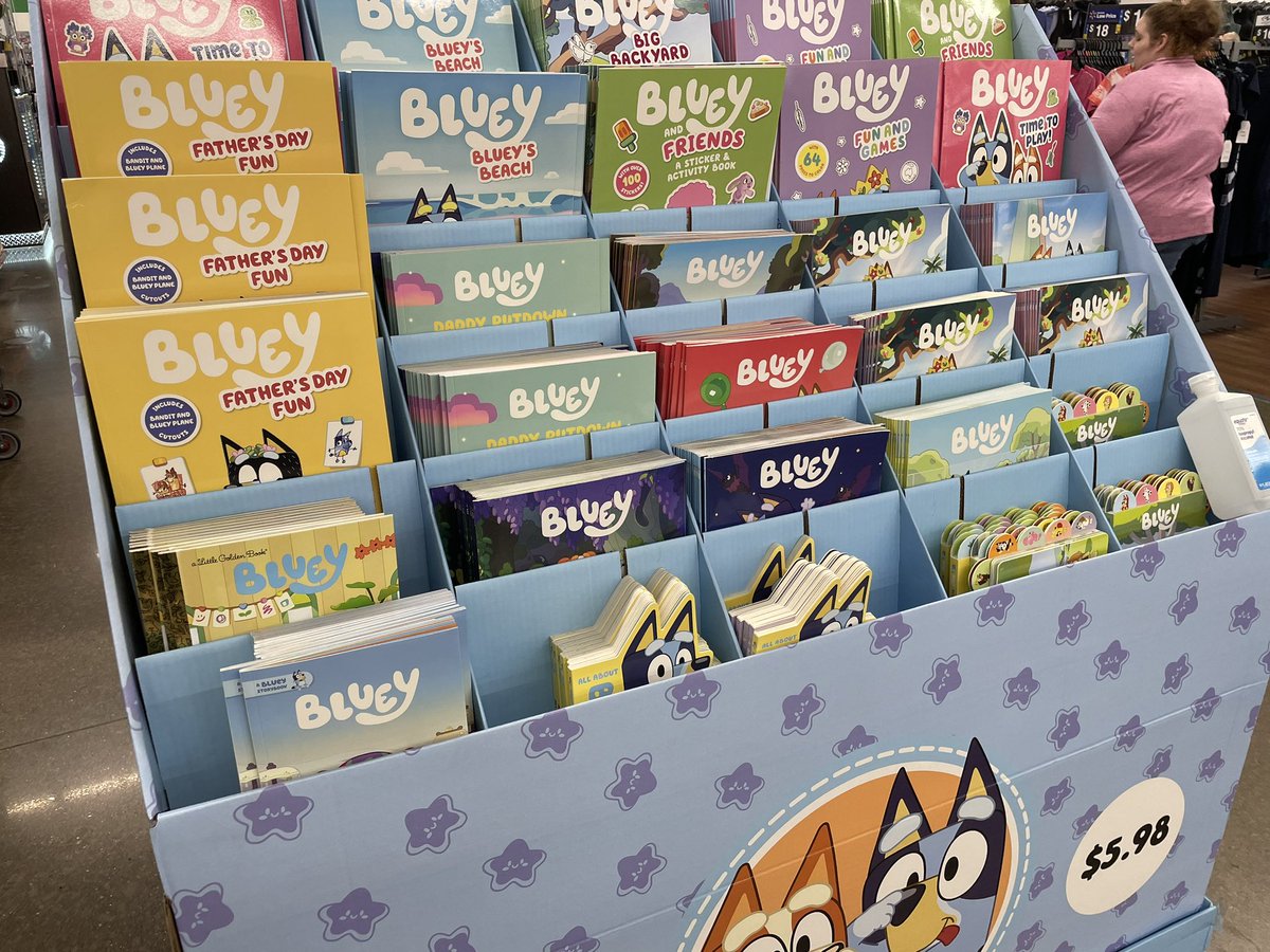 Walmart has this awesome Bluey book display