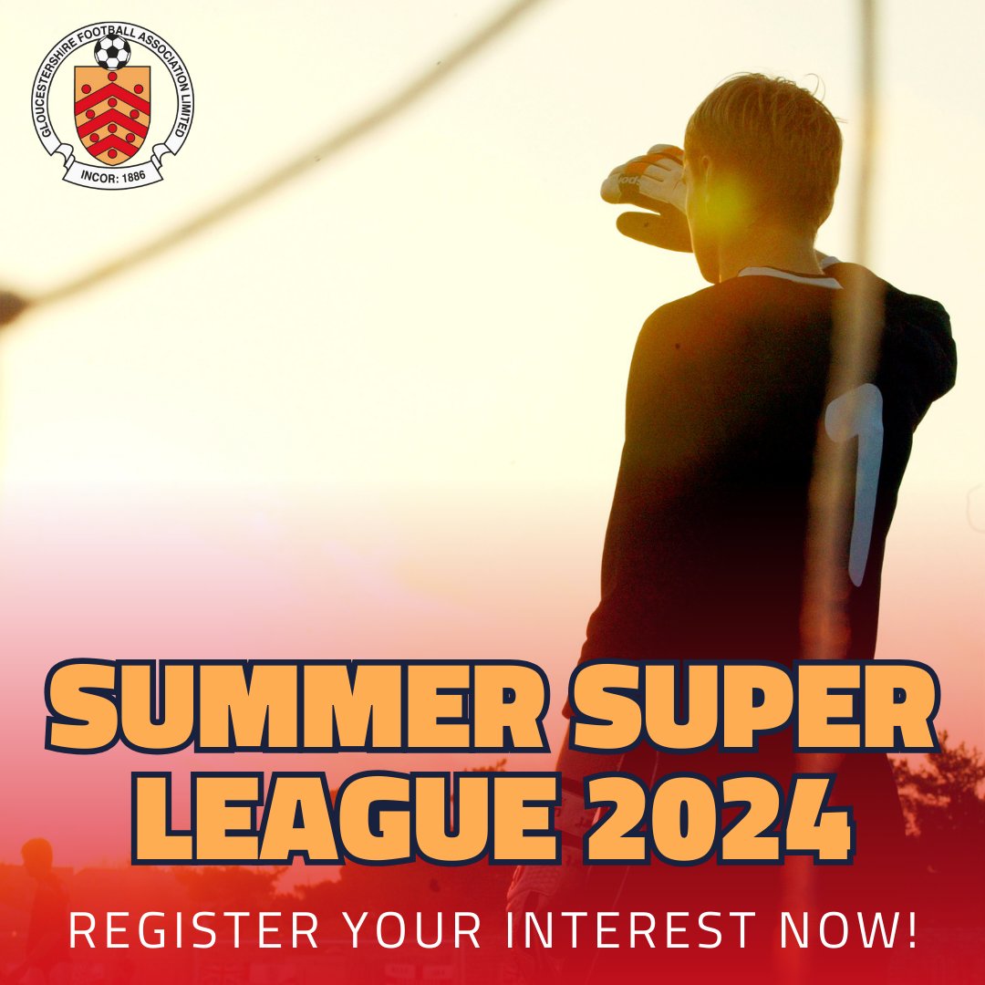 Summer is almost here! 😎

Make the most of those long evenings with some competitive footy 👇
forms.office.com/e/6zS6hSv8Rh

#GlosFA