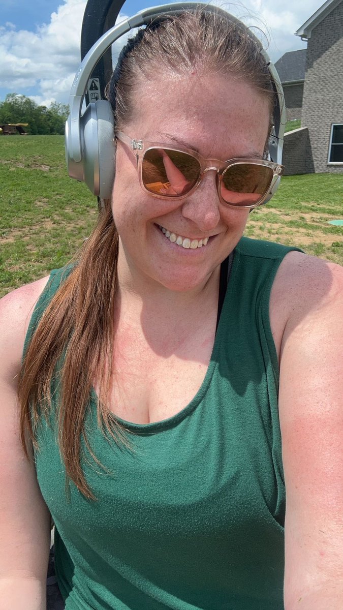 When life sucks, but you still have to adult. I put a fake smile on and hopped on the mower for some music therapy. 😏🎶