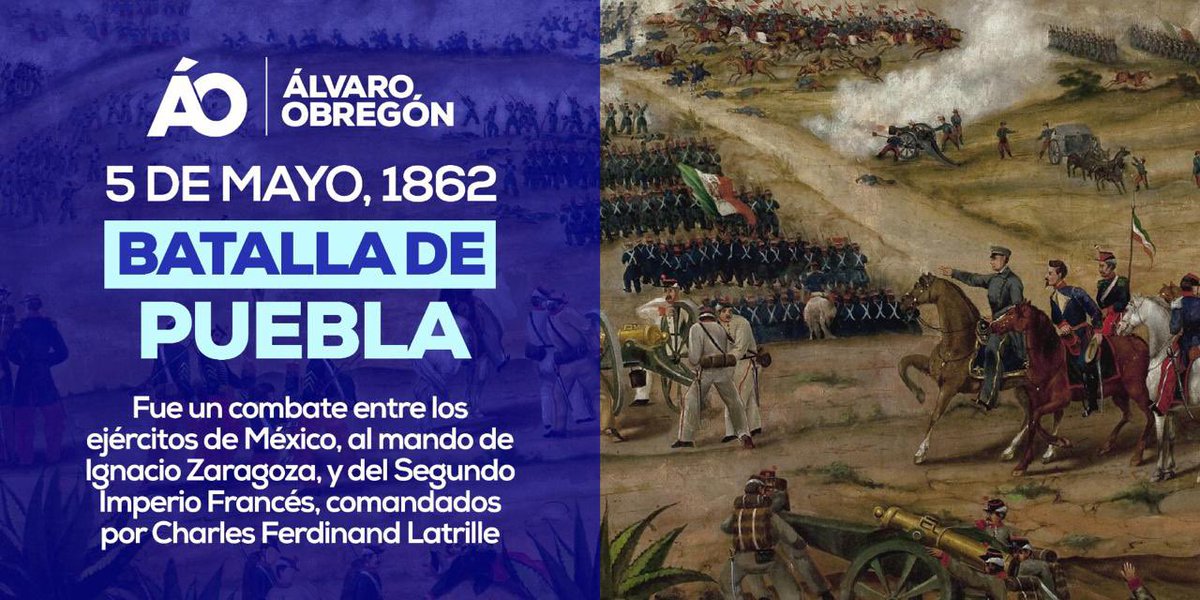Cada 5 de mayo se conmemora la “Batalla de Puebla”, acontecida en el año de 1862, en las cercanías de dicha ciudad.