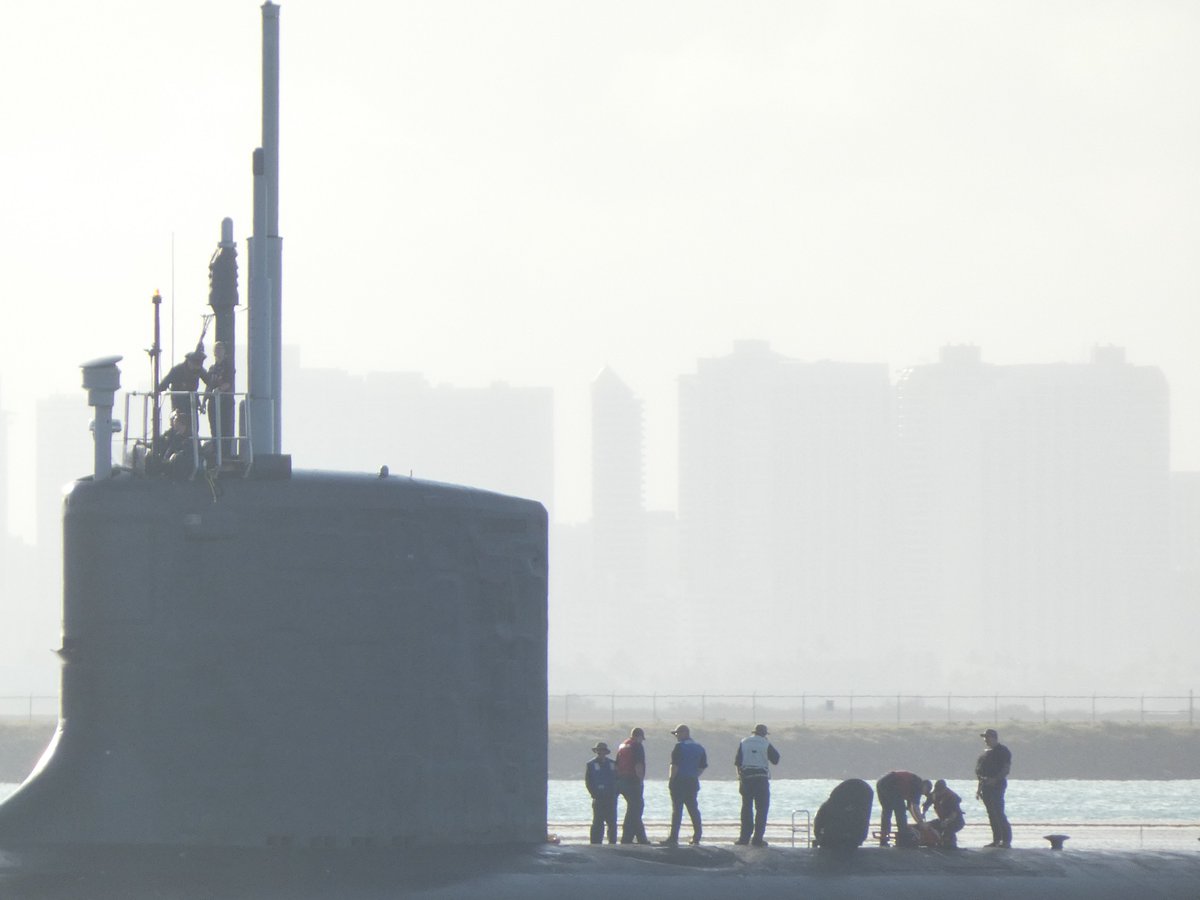 Virginia-class nuclear-powered attack submarine coming into Pearl Harbor, Hawaii - May 5, 2024 #virginiaclass