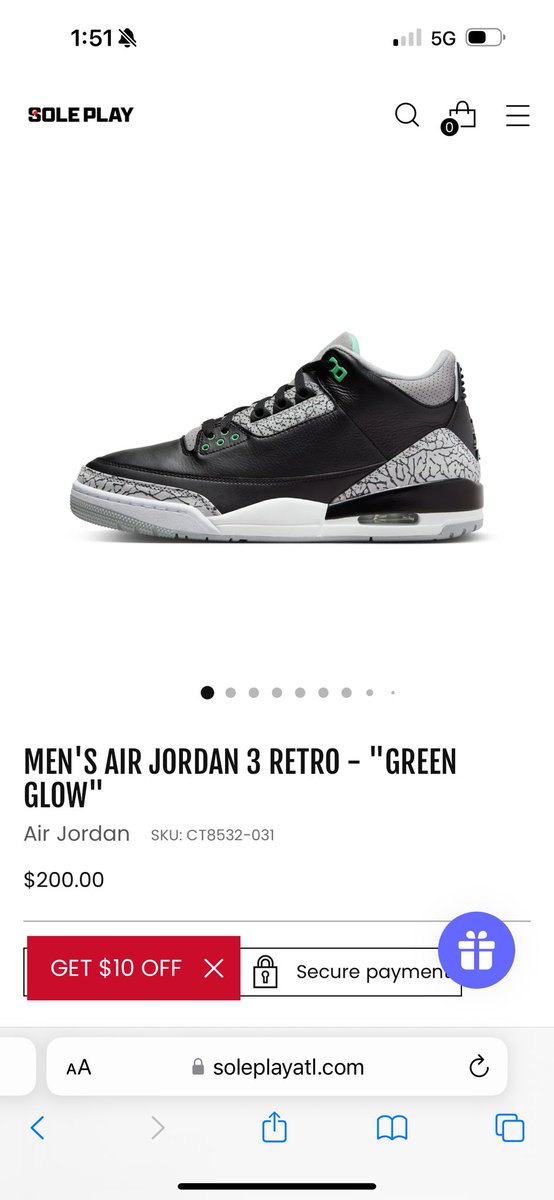 Here’s another deal: use the code “Take30” @SolePlayATLANTA on the Green Glow 3’s soleplayatl.com/products/mens-…