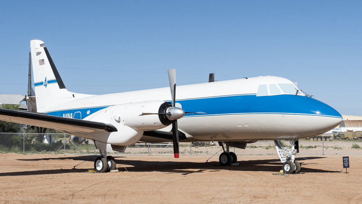 New aircraft on display! The Grumman Gulfstream I was assigned to the Johnson Space Center in Houston and used primarily as NASA staff transport. You can now see a G-I, II, and IV on the grounds.