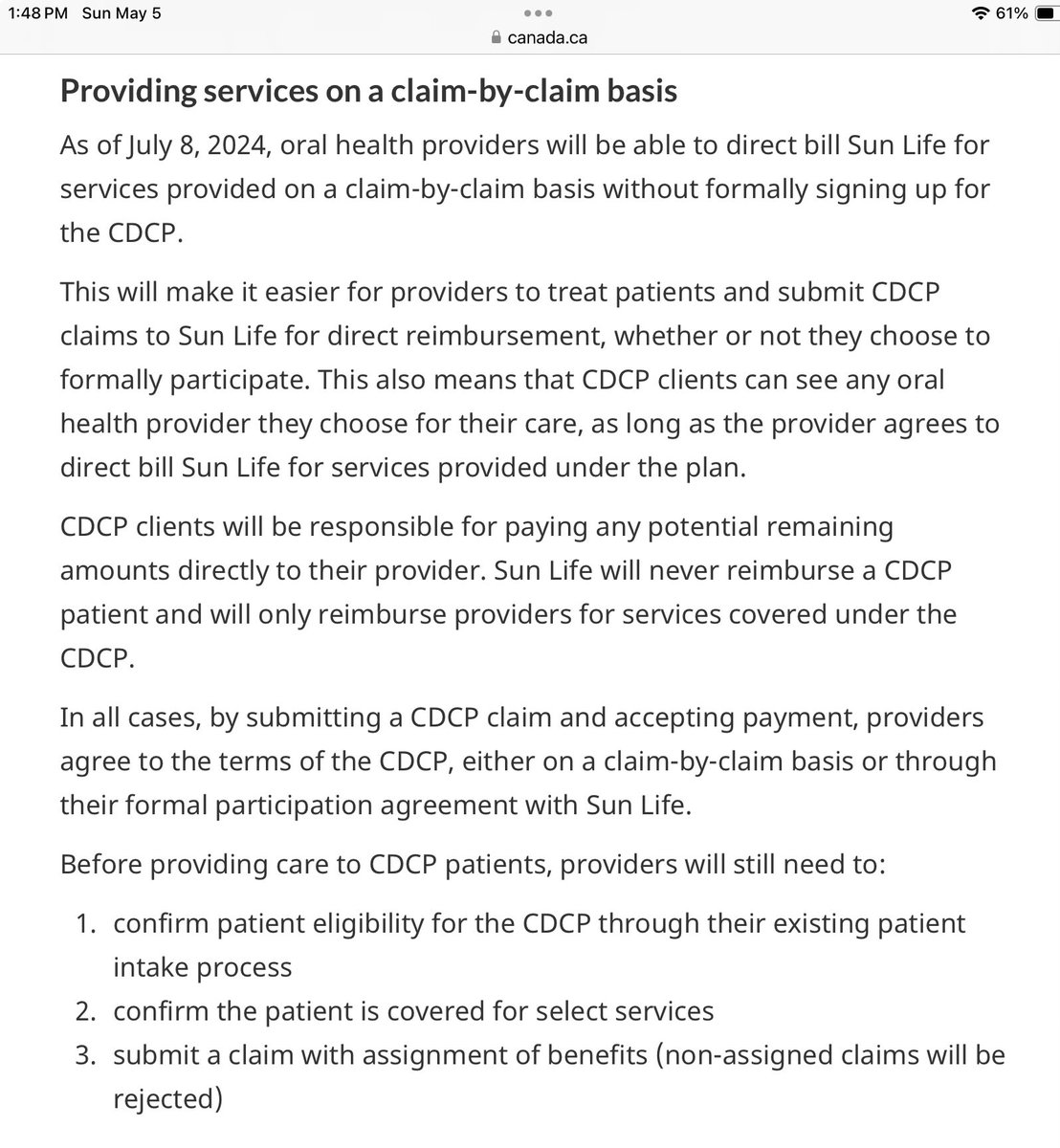 Have seen posts about Dentists not wanting to sign up for the Federal Dental Plan due to paperwork involved. Fear not, as of July 8th the Liberals have made it easier for patients & Dentists. Dentists will no longer will have to formally sign up for the program to provide care.