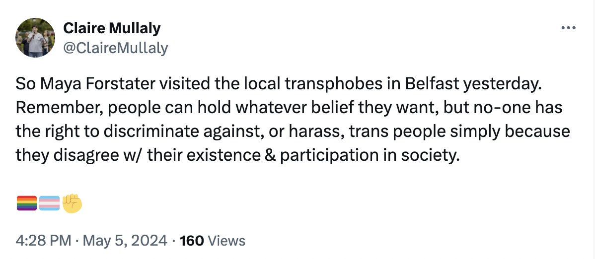 And the TUC and trade unions should remember that it is unlawful to discriminate against, harass or victimise their gender critical members because of their belief.