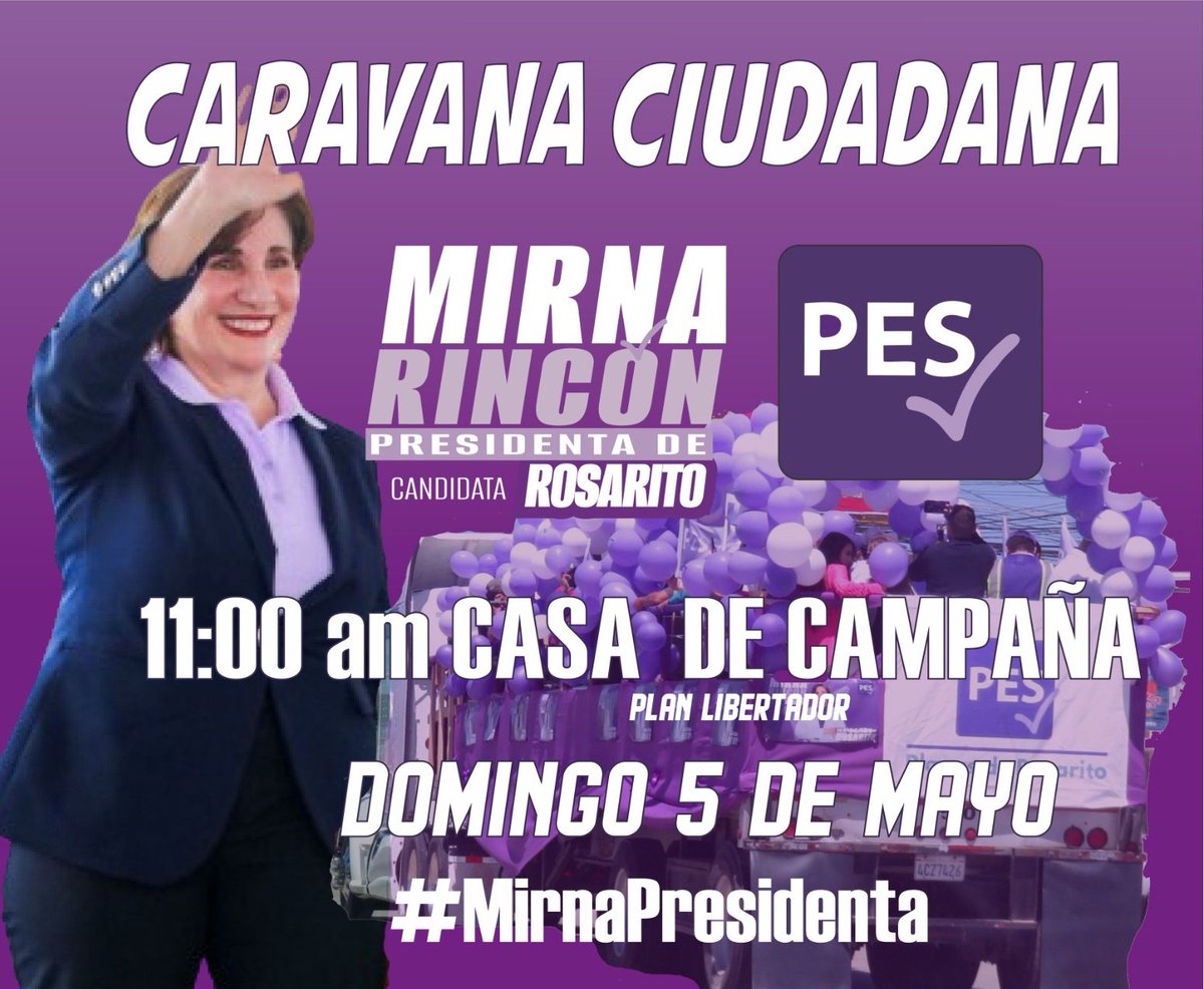 Con el <a href="/PESNacionalMX/">Partido Encuentro Solidario</a> Estamos más presentes que nunca. Hoy acompáñanos en nuestra caravana ciudadana #Rosarito. Con tu apoyo no tengo duda, #VamosAGanar #MirnaPresidenta #VotaPes <a href="/DoraElenaAFN/">Dora Elena</a> <a href="/ecosderosarito/">Ecos De Rosarito</a> #Bc