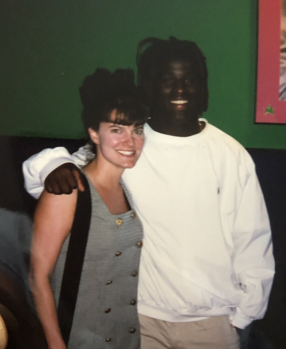 Just found this old picture of Ricky Williams. I ran into him at a movie in the 90s. He played at UT and he won the Heisman trophy. He later played for the New Orleans Saints.  My boyfriend took this picture.