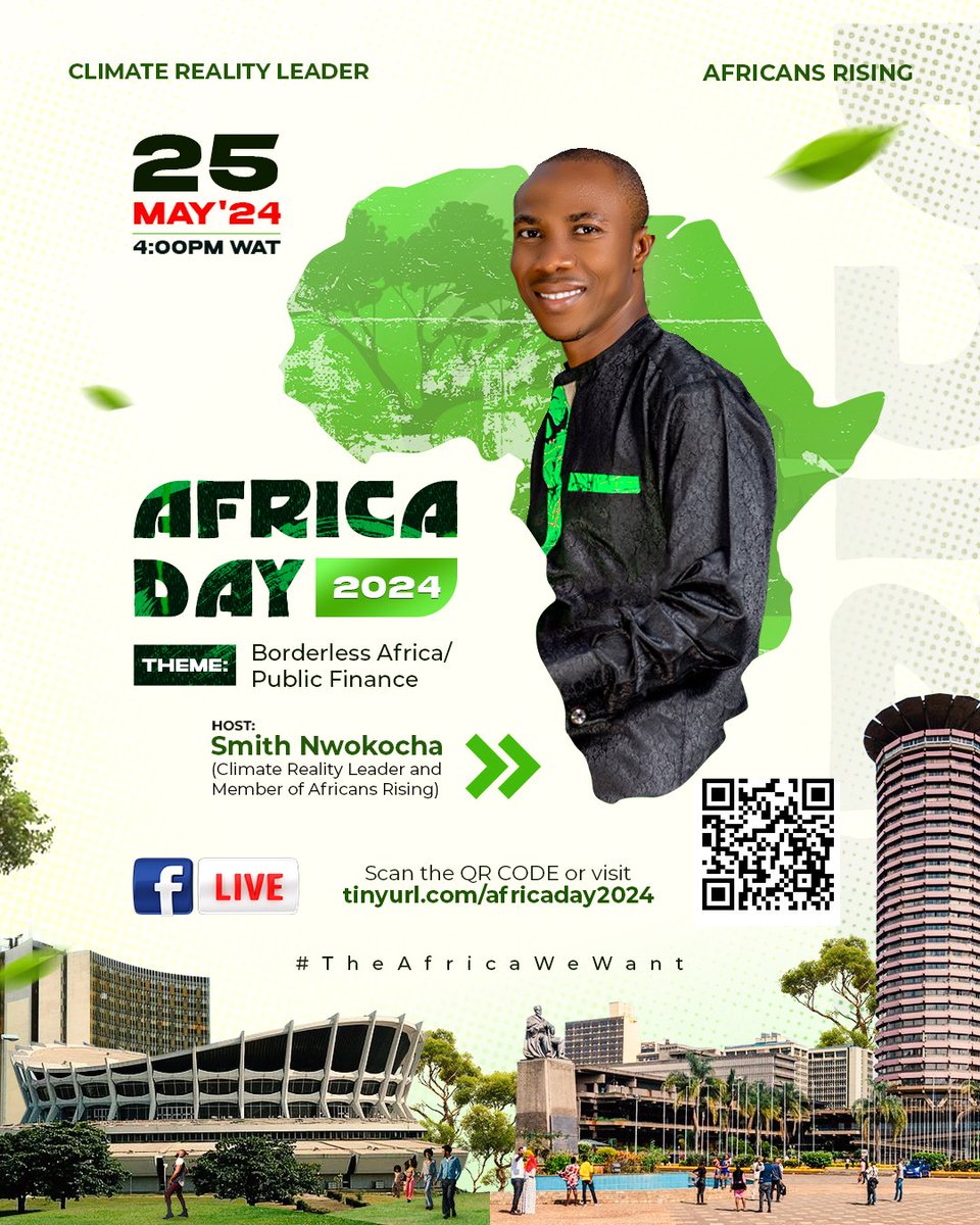Join me Live on Facebook. Let's talk about #BordelessAfrica and #PublicFinance ,as we Celebrate #AfricaDay2024 on the 25th May, 2024. 4:00pm WAT. See details in e-flier. #TheAfricaWeWant #BordelessAfrica #PublicFinance #AfricaDay @AfricaCRP @AfricansRising @GlblCtznAfrica