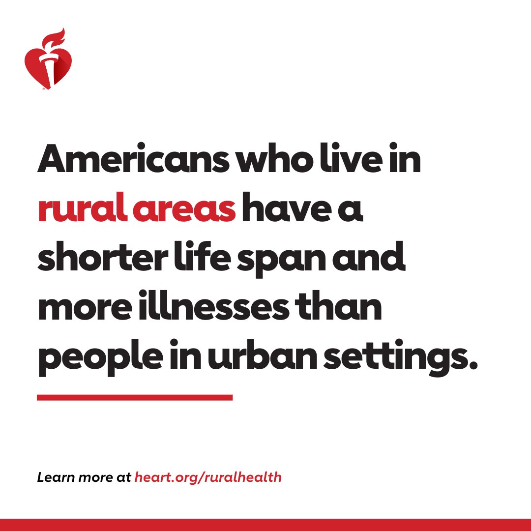 1 in 5 Americans live in a rural area. They get sicker and die sooner than people living in urban areas. We're committed to increasing access to quality care and closing the health care gaps in rural America. Learn more and what you can do at spr.ly/6013jpKo1.