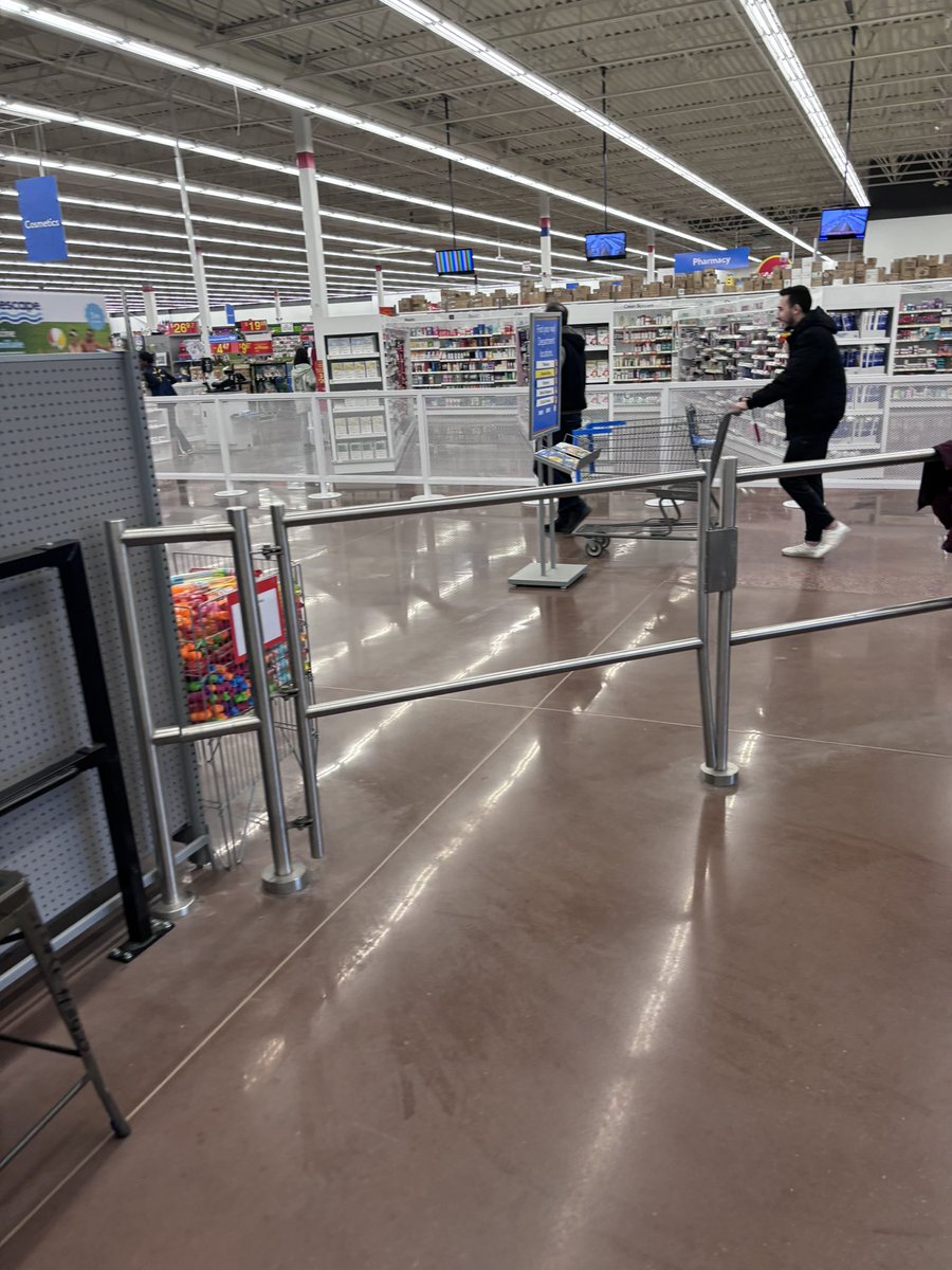 Walked into Walmart in South Common and saw some new anti-shoplifting measures. These stores are increasingly treating us all like criminals and whether it’s this or @loblawco’s “pay-gates” — it’s clear that these large companies just don’t care about their customers.