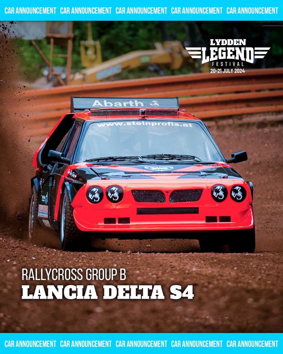 🏁 Car Announcement 🏁 Nothing marks the height of Group B madness like the Lancia Delta S4! 🎟 See it in action! Link in bio 🔗 #LyddenLegend
