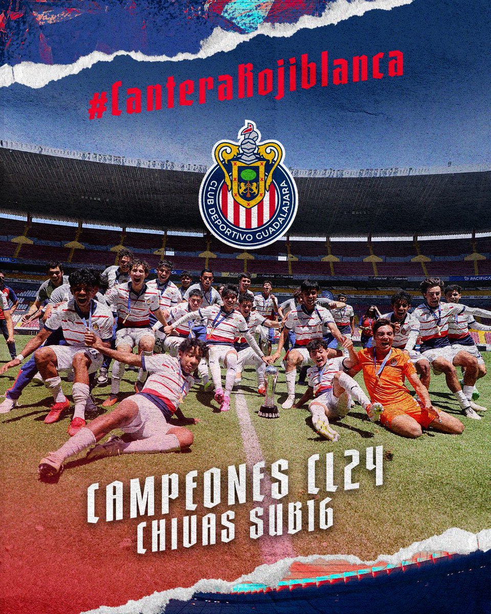 🔴⚪️ CHIVAS CAMPEÓN ⚪️🔴

#CanteraRojiblanca Sub16