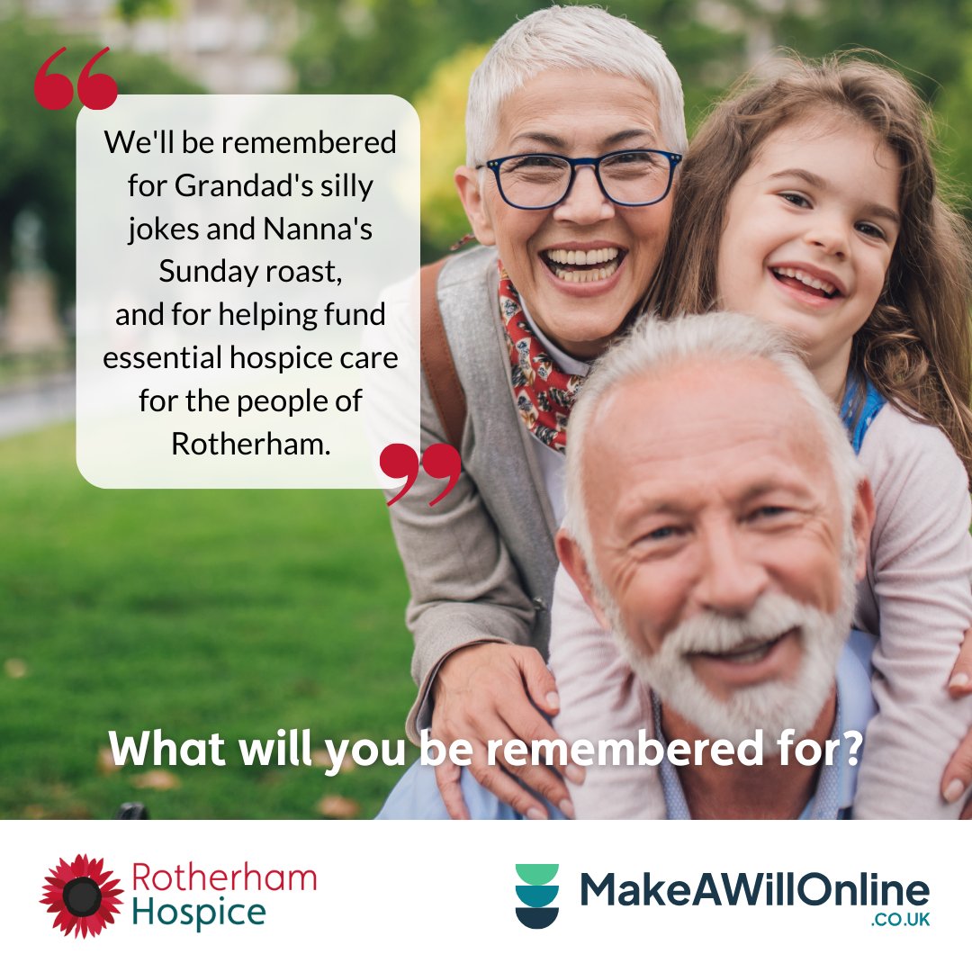 By leaving a gift in your will to Rotherham Hospice, you are helping to us give vital care and support for years to come.⁠ ⁠ Find out how to make your will for FREE* at rotherhamhospice.org.uk/support-us/leg… ⁠ *Limited number of free wills available per month.⁠