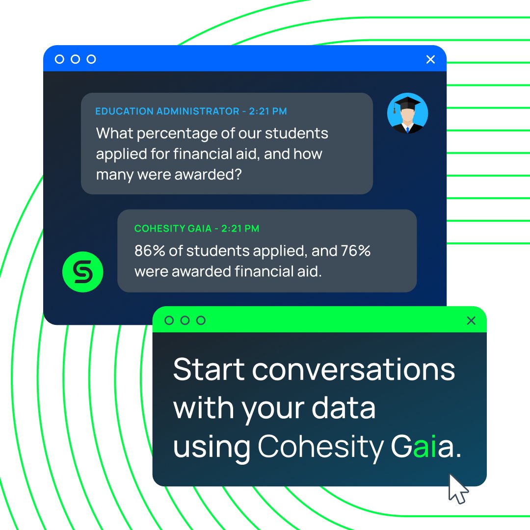 Cohesity Gaia equips educational institutions 🎒👩‍🎓 to quickly extract insights from their data, while maintaining the highest level of security and compliance. Check it out: cohesity.co/4d57iMI #AI