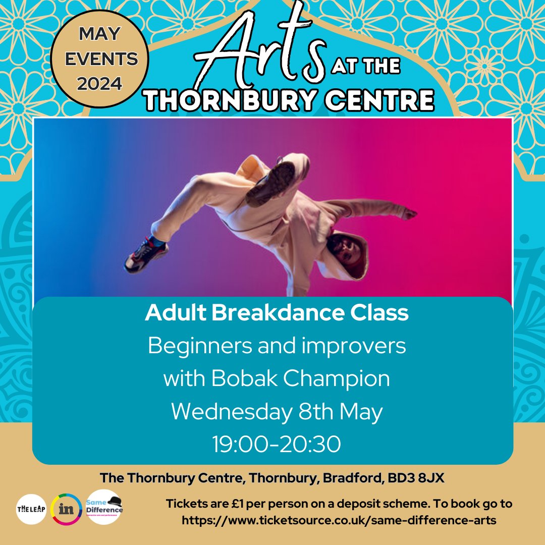 The Leap welcome you to Adult Breakdance Class at Arts at the Thornbury Centre! 📢 Book Now: ow.ly/wYkx50Ro4vx For more info info@samedifferencearts.com #theleapbd #comunityledculture #artsatthethornburycentre #samedifference.art