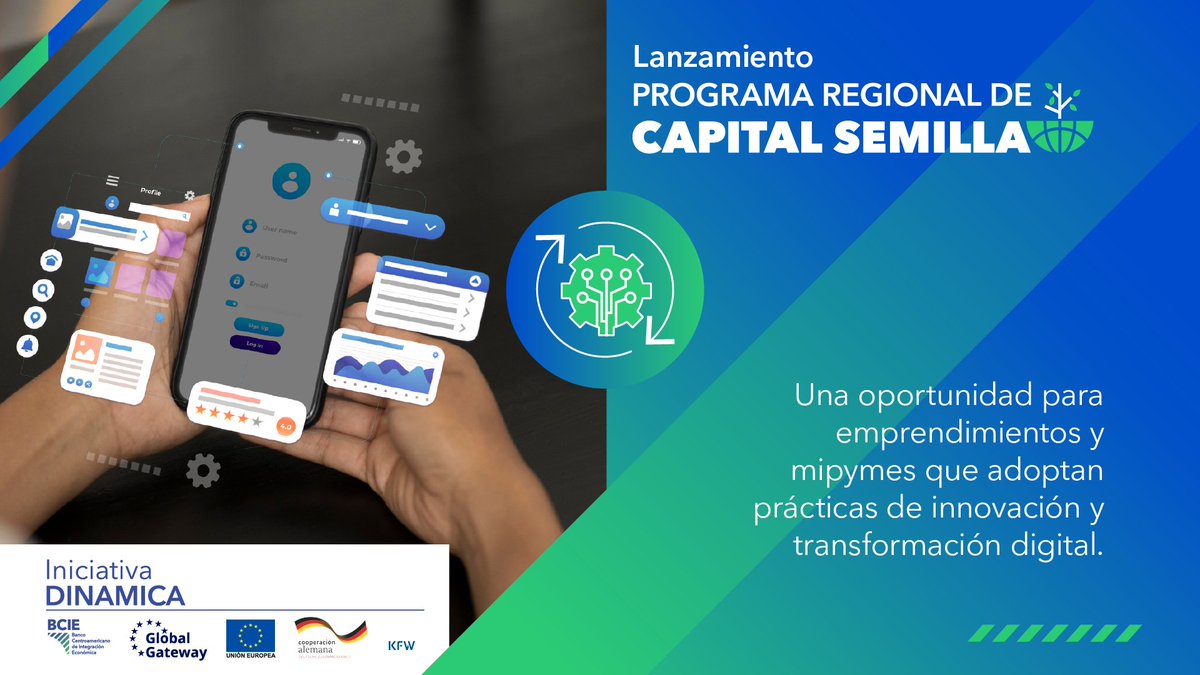 BCIE_Org's tweet photo. 📢 ¿Tu emprendimiento o mipyme ha adoptado la transformación digital, optimizando procesos y aumentando su eficiencia y productividad? ¡Entonces estás listo para participar en el Programa Regional de Capital Semilla!
🗓️ 7 de mayo
🕘 9:00 a.m.
🔗 En vivo: https://t.co/VyQo4euDpY https://t.co/wHkiF1ZJv0