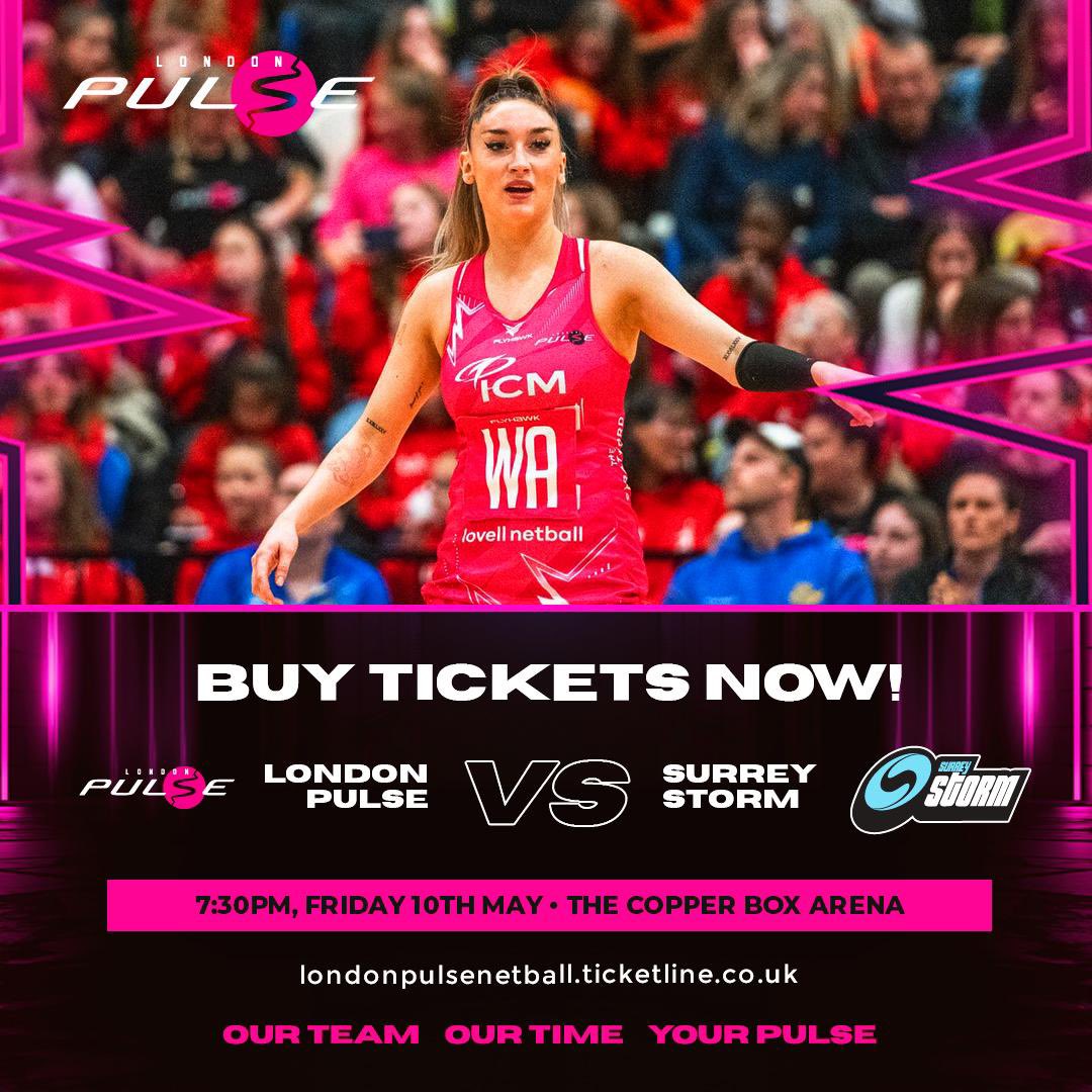 Over 2000 tickets sold already for this match - don’t miss out on your chance to support the team. Get down to the @CopperBoxArena for all the action 💞