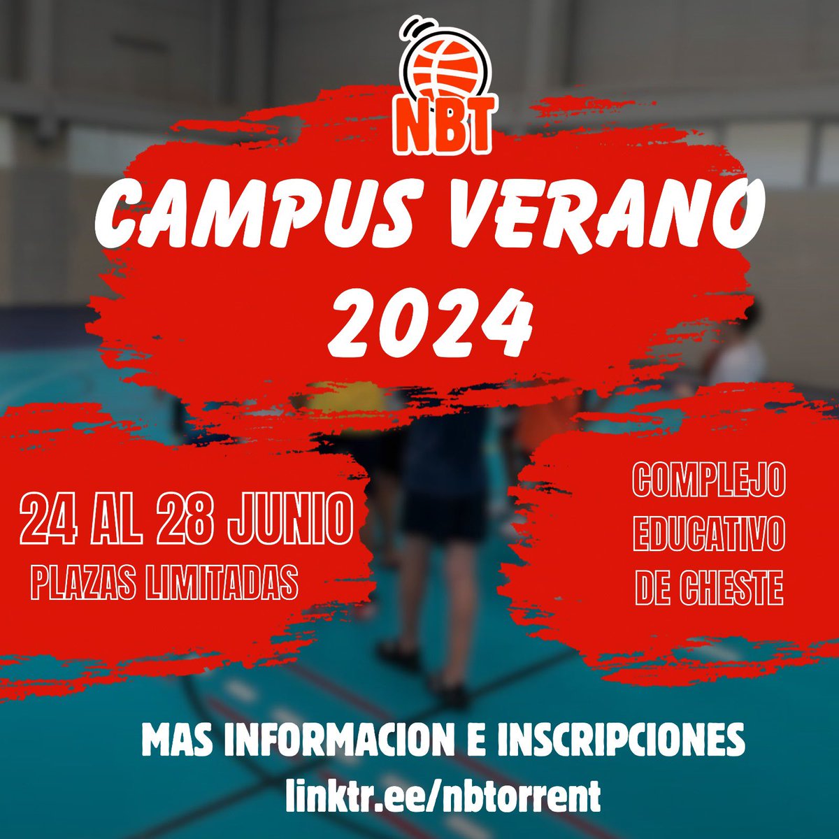 ☀️ CAMPUS DE VERANO 2024☀️ 🤔 ¿Aun no tienes tu plaza? Recuerda que son limitadas! 🏀✨ Una experiencia única disfrutando al máximo del baloncesto y de diferentes actividades -📆 Del 24 al 28 de Junio -🏟️ Precio pronto pago 335€ (HASTA 28 MAYO) 🔗 linktr.ee/nbtorrent