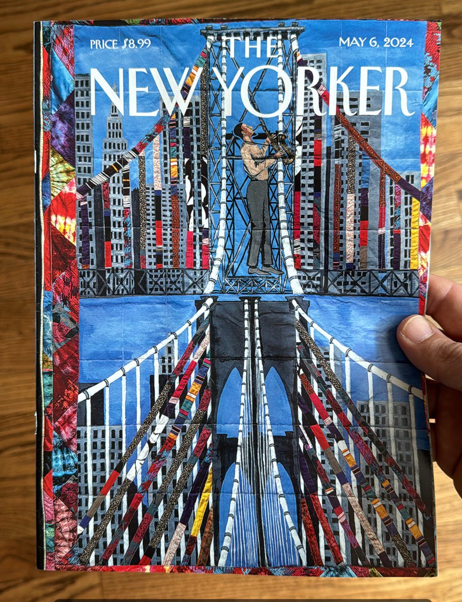 Love this Faith Ringgold quilt of Sonny Rollins on the cover of The New Yorker