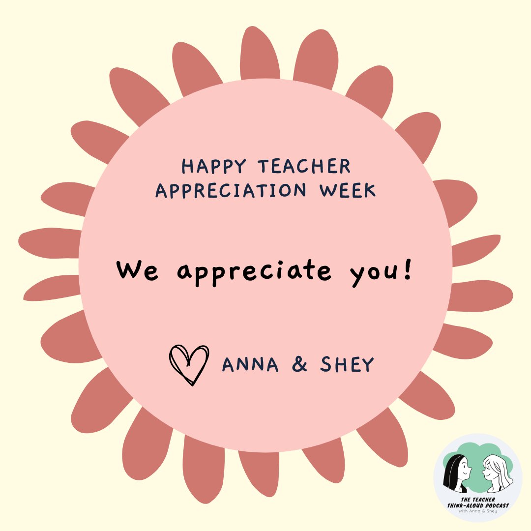 We love teachers! 🌸 Teachers are the whole reason we do what we do on the podcast. Thank you for being a part of our community of practice! 🙏 XOXO Anna & Shey #teacherappreciation #teacherappreciationweek #weloveteachers #teachenglish