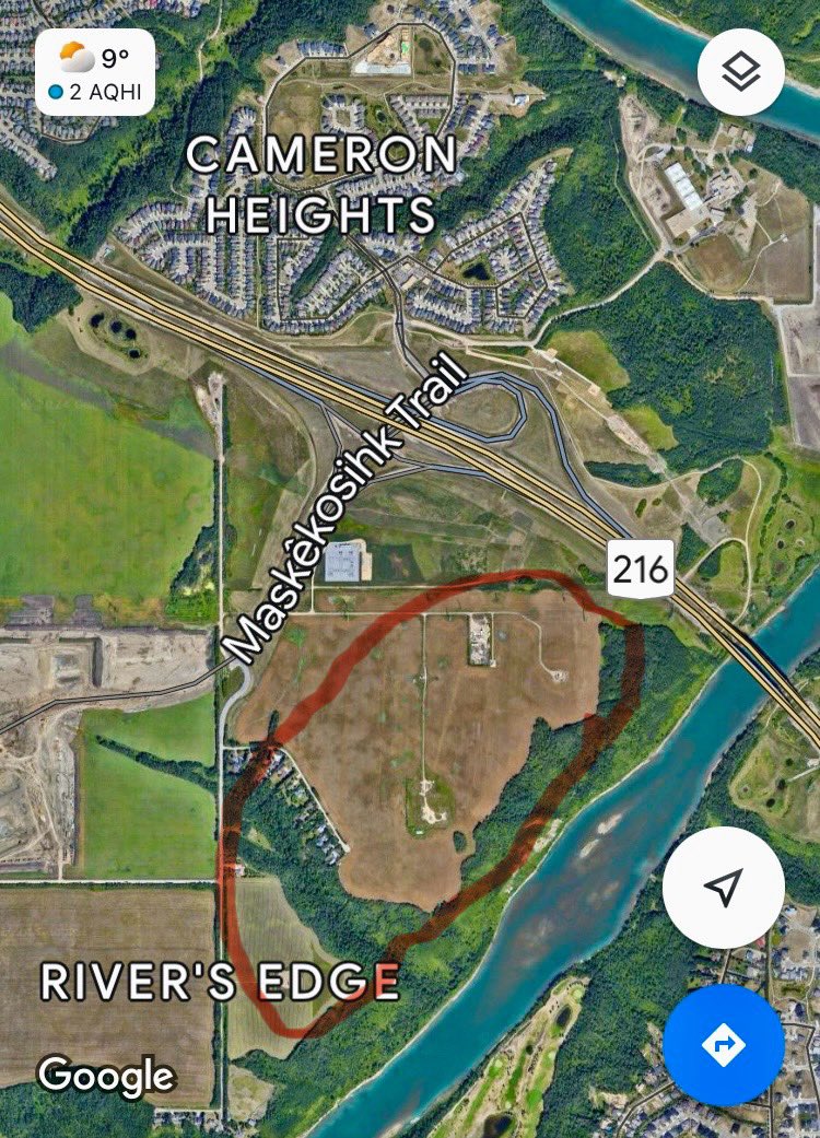 Live in or travel through southwest Edmonton, and don’t know about the extreme illegality and risks of (sour gas) Armisie oil field (location circled below), including to the precious $34B TransMountain Expansion pipeline? @NathanIpYEG @PeterGuthrie99 @JonathanWNV