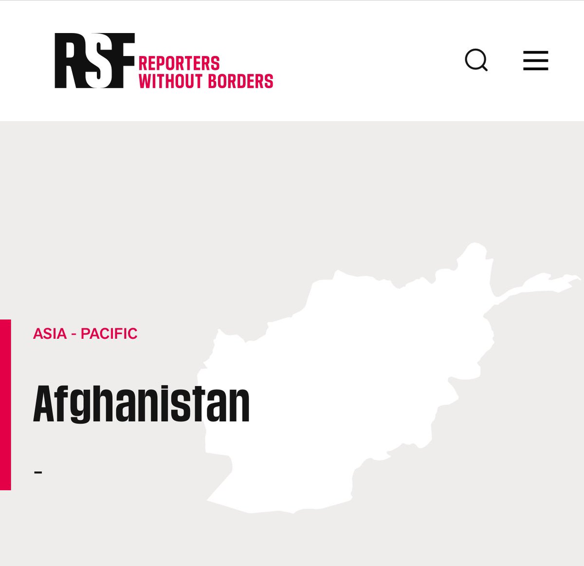 “Criticism of the Taliban government is strictly forbidden, and self-censorship is the rule. Many subjects – such as religion, the status of women, minorities and human rights in general – are off-limits. Unofficial censorship is imposed by various means”. @RSF_inter