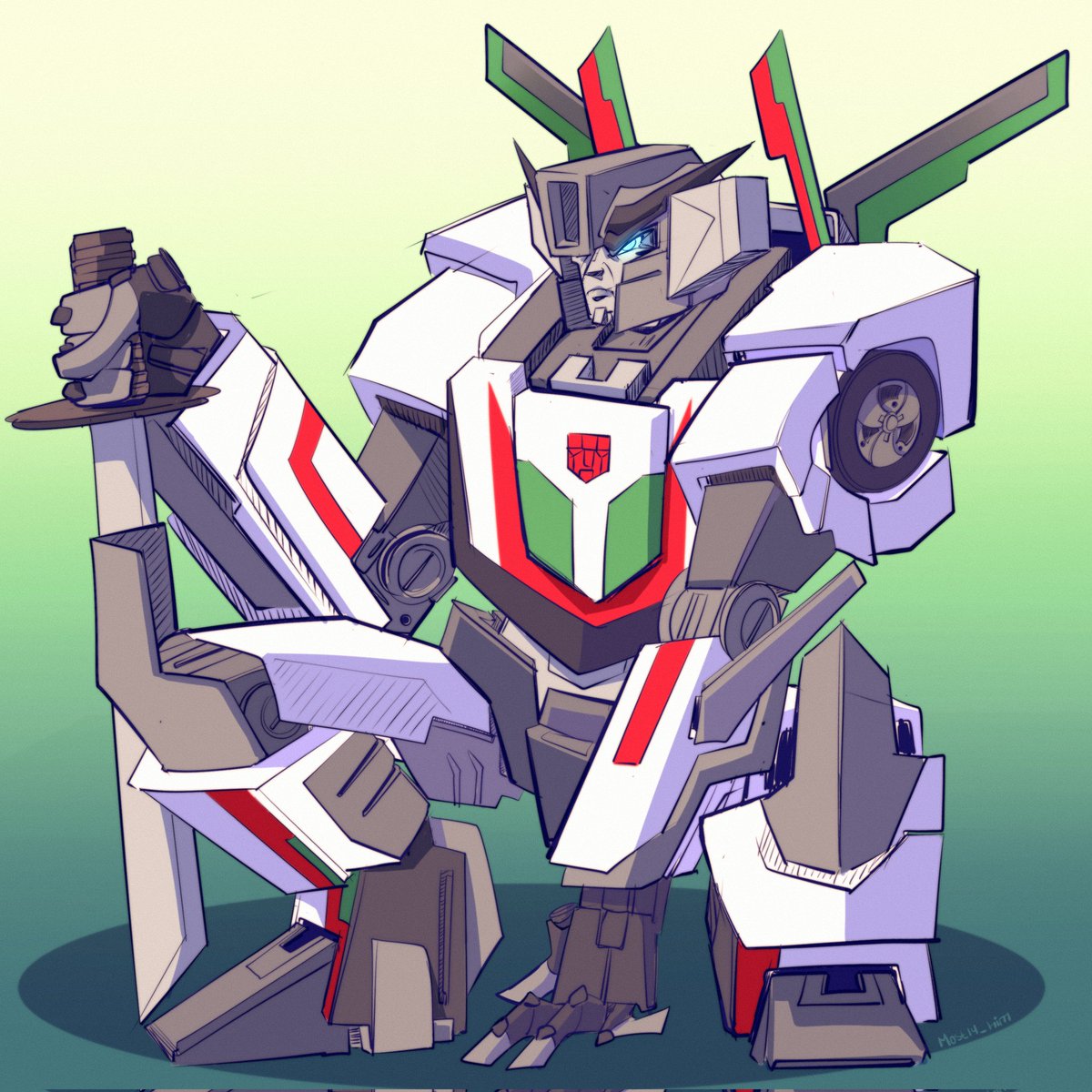 'Tfp Wheeljack with a nose' sketch commission for Krami 😁

#Transformers