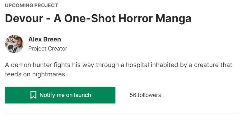 56 followers on a Sunday? You guys are the best!

And for all you horror fans who haven't seen Devour's pre-launch page, today's a great day to join in on the mayhem!!