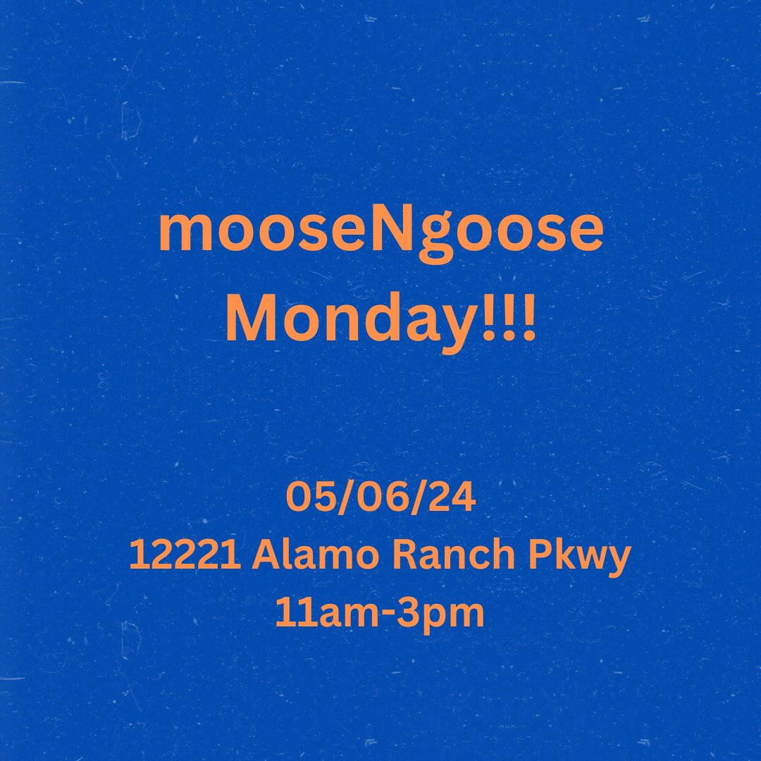 mooseNgoose BBQ will be open tomorrow, 05/06/24 from 11am-3pm at 12221 Alamo Ranch Pkwy! Come hungry and bring your family and friends. Don’t miss out😮‍💨🔥 #southernbbq #texasbbq #sabbq #texasmonthly #smokedbrisket #mngbbq #slowcooked #foodie #grub #bussin #bbqlovers #supportlocal