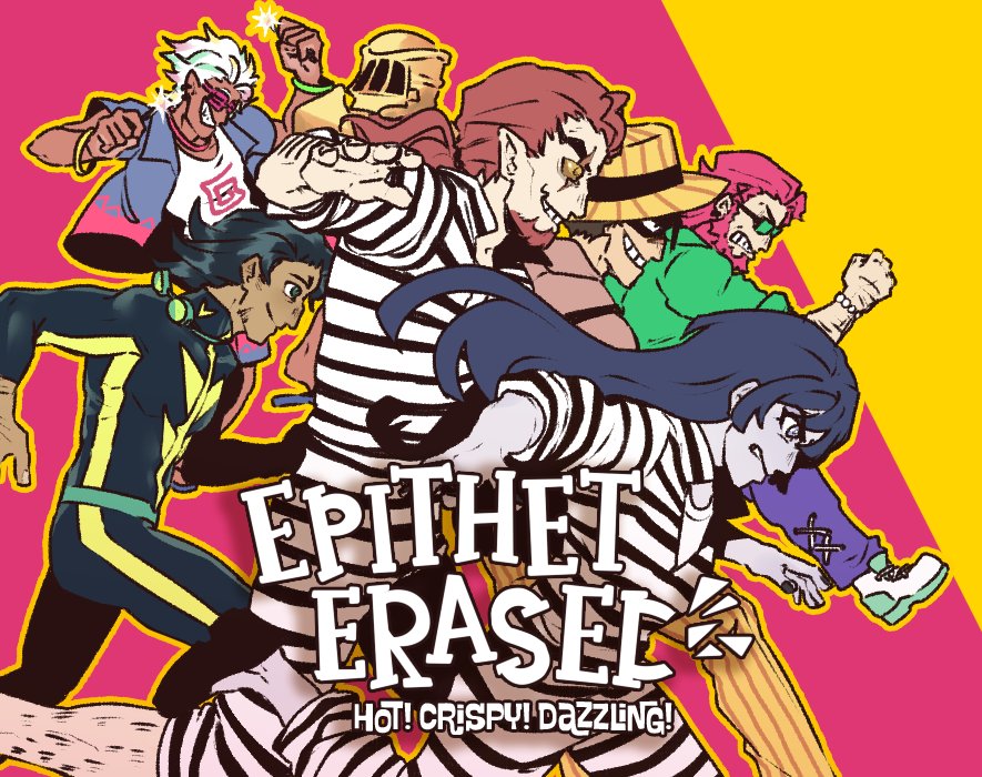 #epitheterasedhcd #epitheterased 
The game cover is done!
An Epithet Erased Fan game! 
This game is not a fan project about Anime campaign. It's a fan imagination/fanfic in a form of videogame of Epithet Erased continuation with the characters that appeared in AC and location.