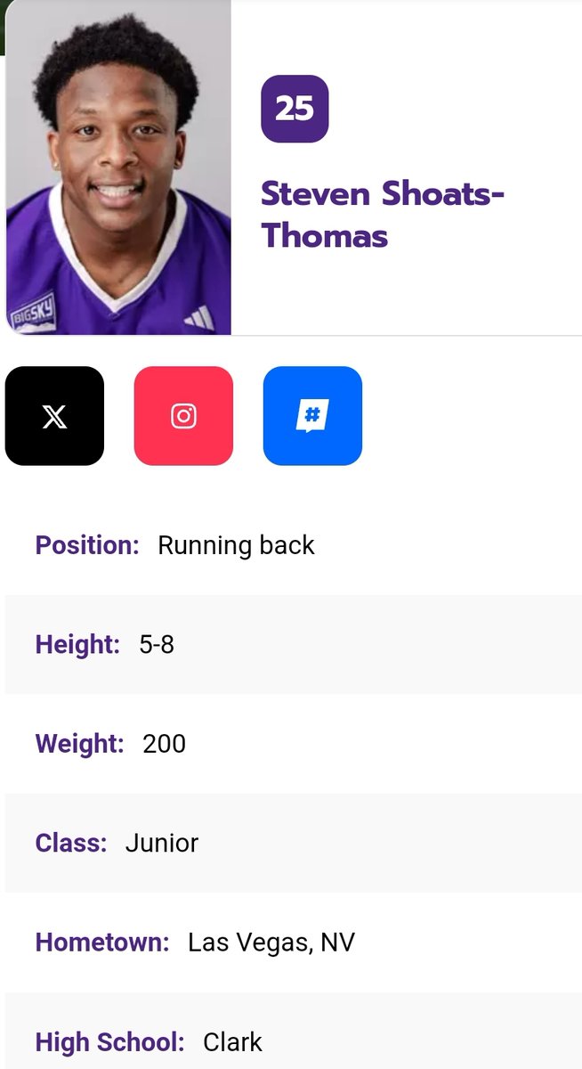 Weber State RB Steven Shoats-Thomas is in the portal as a grad transfer; he played in 9 games during his two seasons with the Wildcats @_steven2 @mfarrellsports