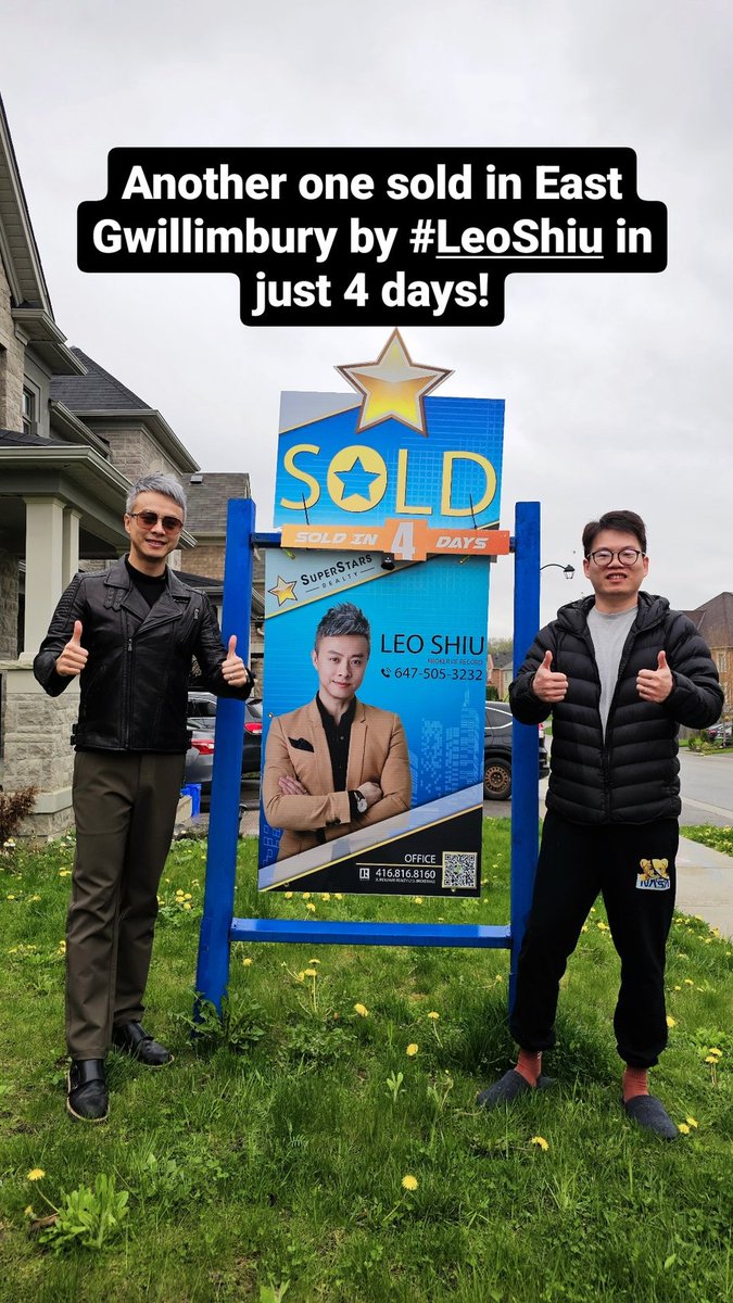 Today I sold a property in East Gwillimbury! We listed this home for sale and for lease at the same time to speed up the process and in the end sold it in just 4 days! The seller was impressed by our strategy!

#LeoShiu
647-505-3232
LeoShiu.com

#SuperstarsRealty