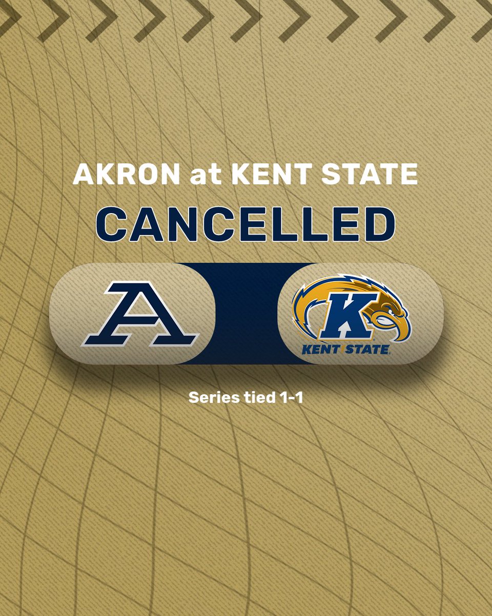 After multiple lightning delays, Akron at Kent State game 3 was cancelled #GoZips🦘