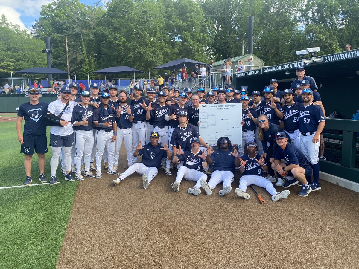 SAC_Athletics's tweet photo. The ‘Splitters advance!

@LMUbaseball is on to next weekends SAC Championship at Asheboro!

#MakeSACYours | @LMURailsplitter https://t.co/aHdIDev94I