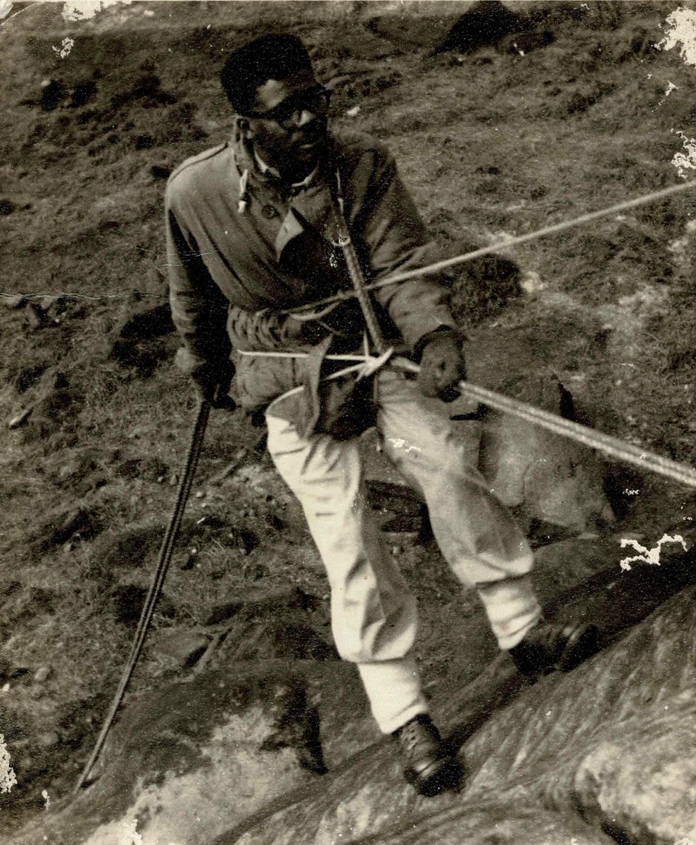 This was my Dad on mission abseiling down some random cliff. Location unknown circa 1963.