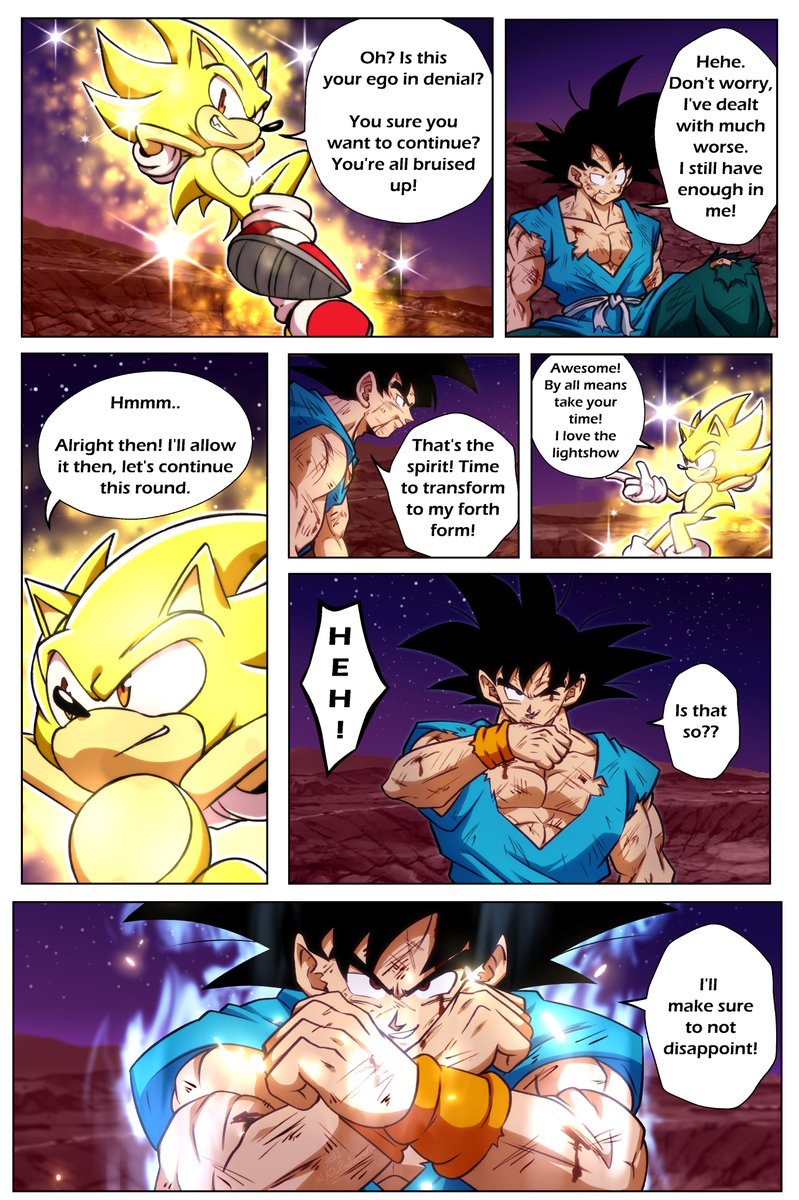 Sonic vs Goku Chapter 3 Pages 37-38 'I'll make sure to not disappoint'