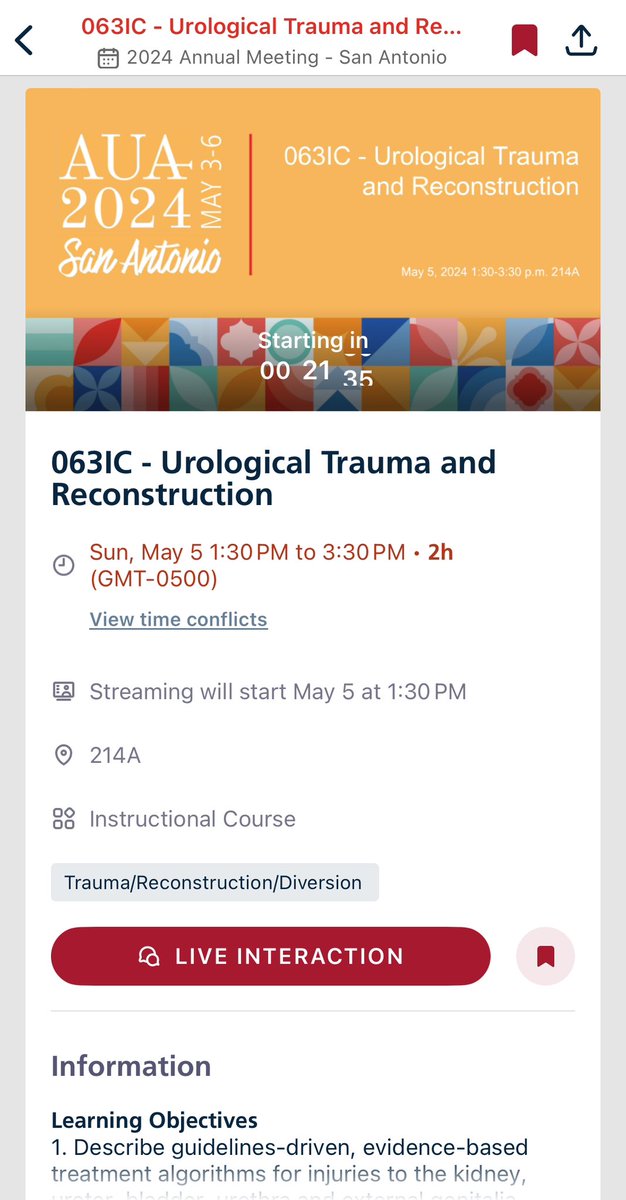 T-minus 20 minutes until the Urotrauma course goes live! Guidelines-based approach to urotrauma from top-to-bottom. Case-based discussion is the highlight at the end. Learn from ours or BYO! @AmerUrological #AUA2024 @SJHudak @michaelcoburn7