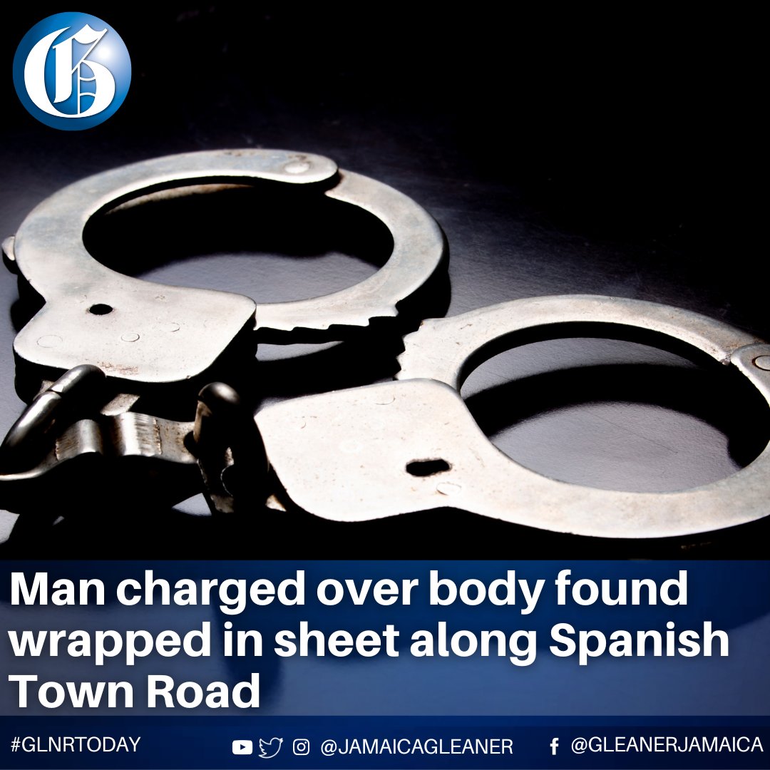 The police have charged a man in connection with the killing of another whose body was found wrapped in a sheet along Spanish Town Road in March.

Read more: jamaica-gleaner.com/article/news/2… #GLNRToday