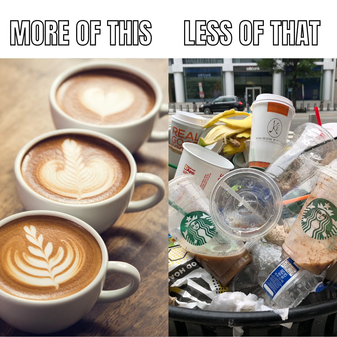 Scientists have demonstrated that a 12-ounce paper cup’s plastic lining sheds more than 1.5 trillion tiny plastic particles into the liquid it holds. ☕ 

🍵 Check out our tips so that you can have opt for plastic-free coffee and tea: ow.ly/SYeM50Ru1Xm

#PlasticPollutes