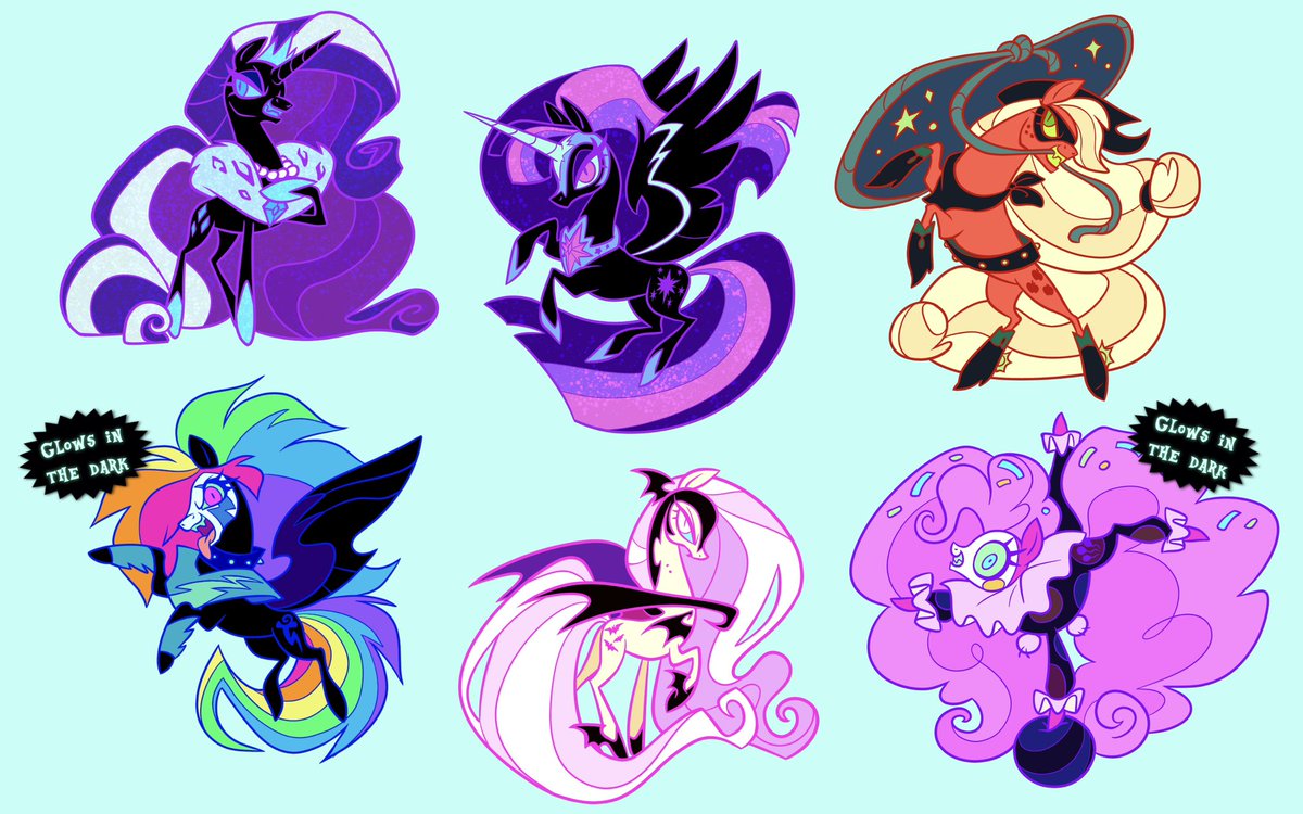 🔹Nightmare Pony Pin Pre0rder🔹 To end my nightmare pony series, I’m doing some pins! Two glow in the dark 🩵 🔗 below!