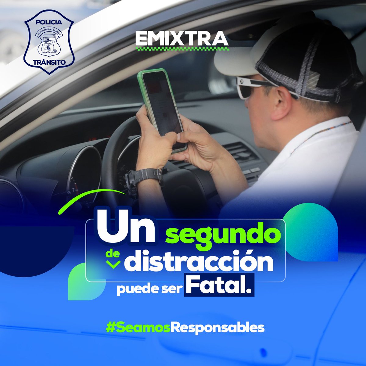 No textees al conducir un vehículo, recuerda que un segundo de distracción puede ser fatal, cuida tu vida y la de los demás.
#TránsitoMixco
#EducaciónVíal