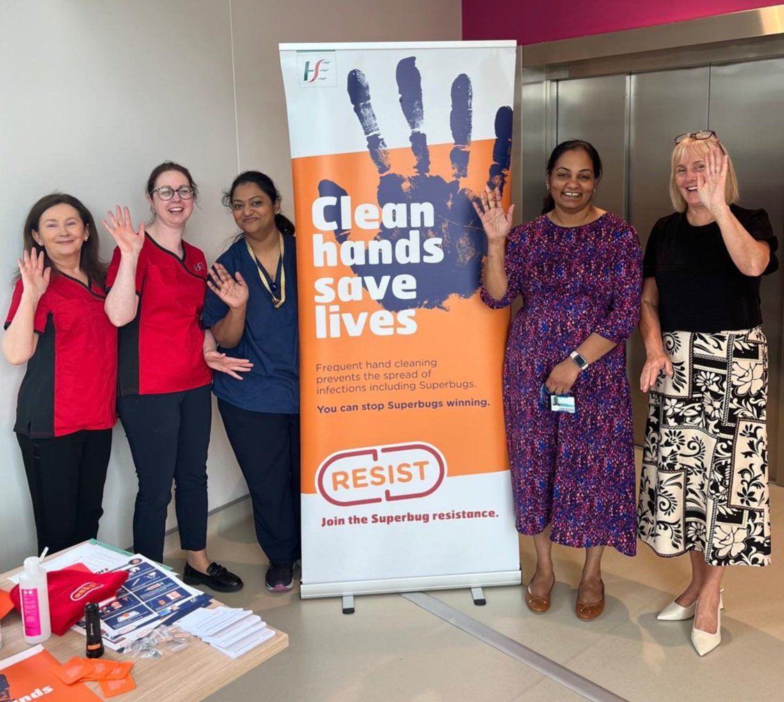 Infection Prevention & Control team @CHO2west celebrating #WorldHandHygieneDay with staff in the newly opened Joe&Helen O'Toole Community Nursing Unit Tuam. This day & everyday whether at home, at work or in clinical settings #CleanHands @BernardGloster @DonnellyStephen @CcoHse